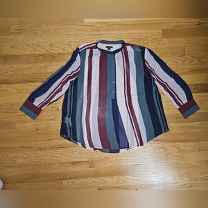 Ann Taylor Multicolor Striped Blouse